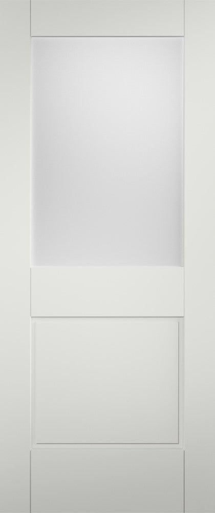 Tricoya Pattern 10 White Primed External Door D.G. Clear Glass