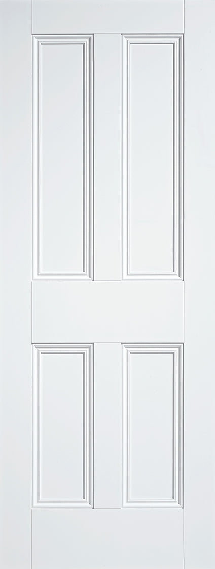 4 Flat panel Victorian Internal door, primed white.