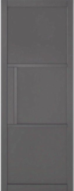 Arnhem 2 Panel Black Primed Internal Door Clear Glass