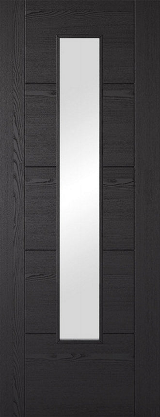 Eindhoven 1 Panel Black Primed Fire Door
