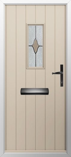External Composite door with two glazed sidelights