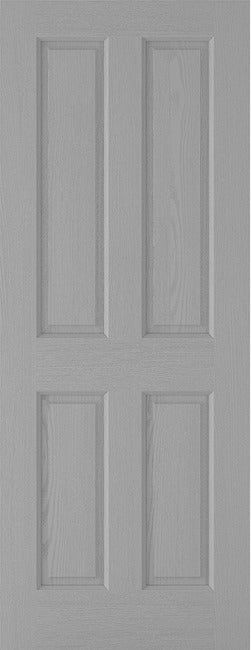 Victorian 4 Panel fd30  internal  Fire Door Prefinished Light Grey