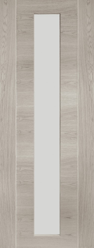 Mexicano Light Grey Laminate Clear Glass With Frosted Lines