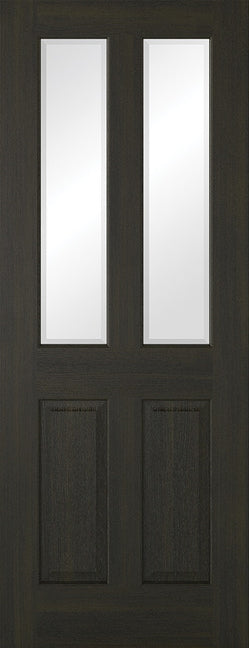 Zanzibar Ash Grey Internal Door Prefinished Clear Glass