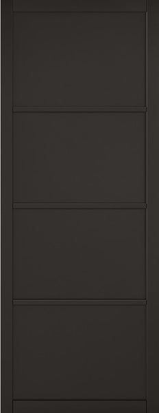 Soho 4 Panel Black Primed internal door. – Doors & Doors