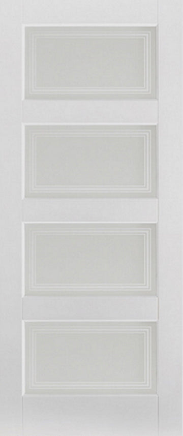 SA 15 Light White Primed Solid Internal Door,Clear Glass.