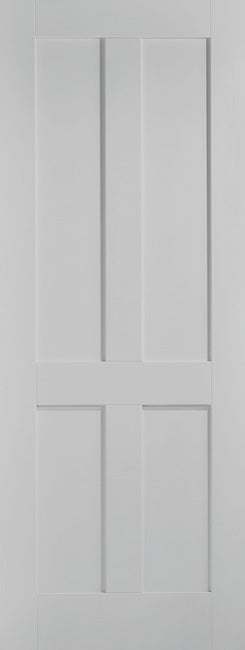 Pattern 10 White Primed Fire Door With Clear Glass x