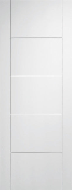Pattern 10 White Primed Shaker Fire Door, L