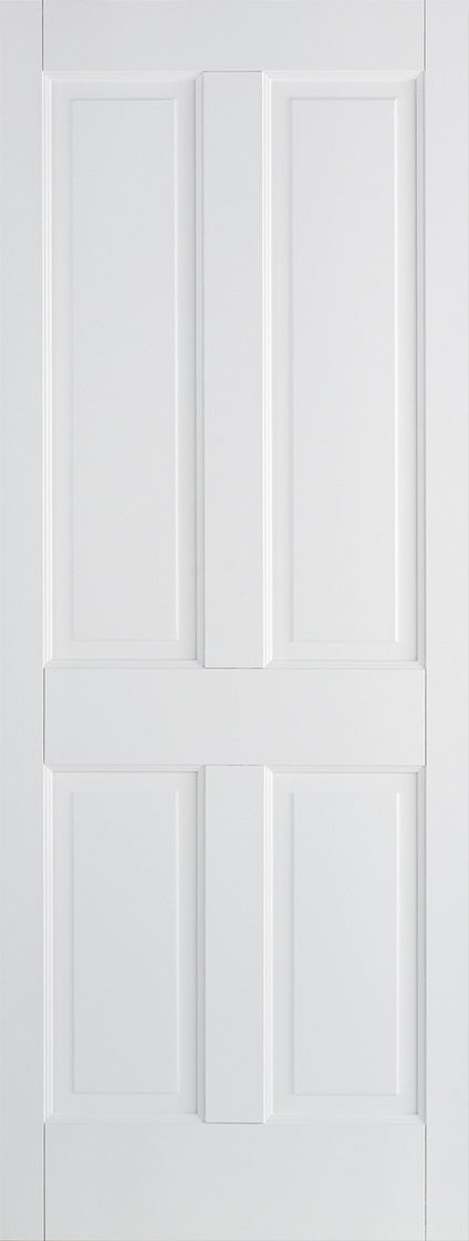 Shaker 4 Light White Primed Internal Door With Clear Glass L