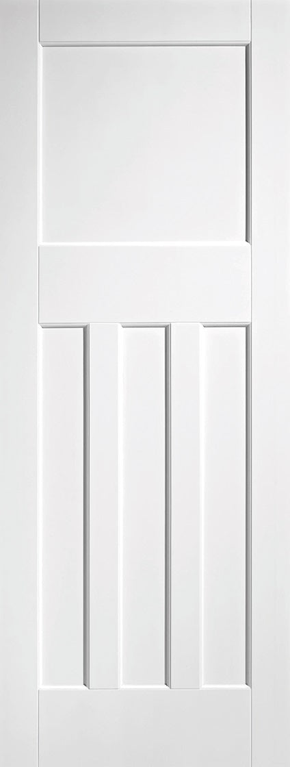 Pattern 10 Primed White Shaker Internal Door, Clear Glass L