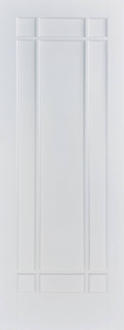 Vertical 5 Panel Textured White Moulded Fire Door