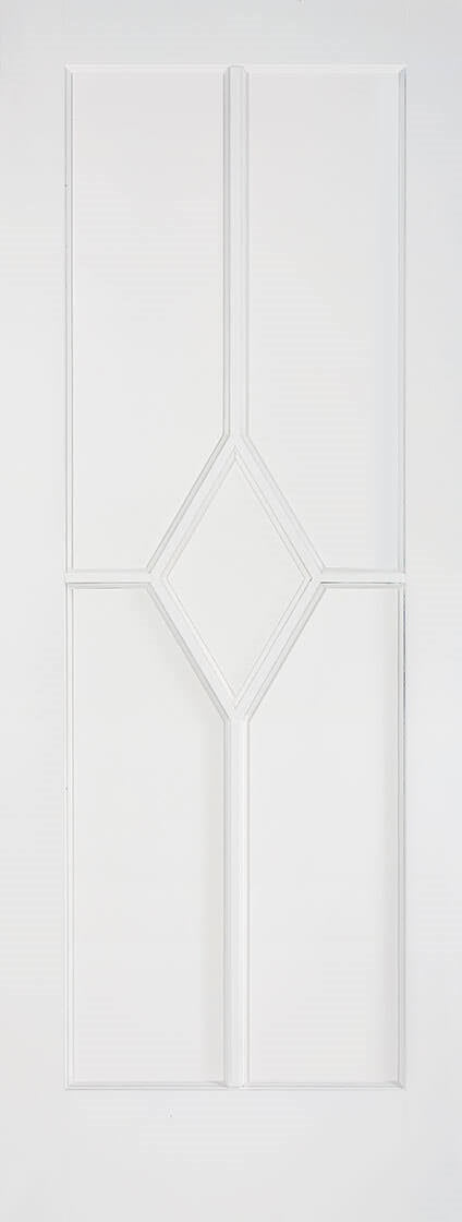 Ladder Smooth White Primed Moulded Fire Door