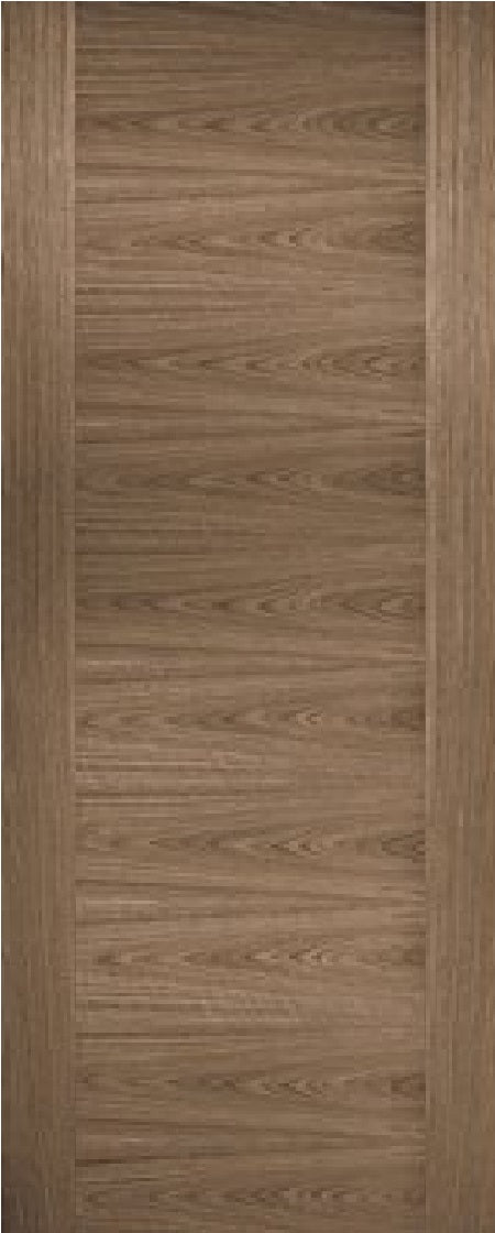 Portici Walnut Prefinished Rebated Pair Clear Etched Glass
