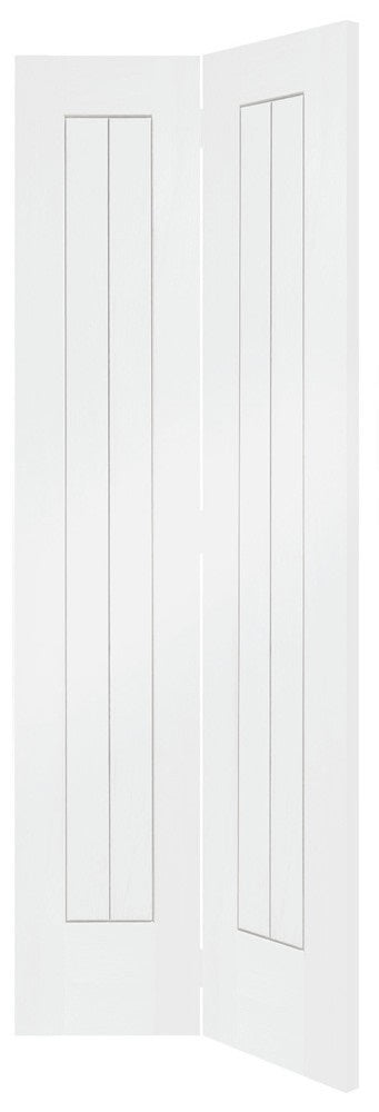 Shaker 4 Panel White Primed Bifold Solid