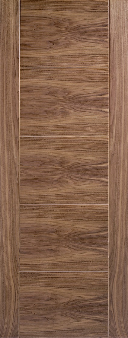 Forli Pre Finished Walnut Internal door with Clear Glass