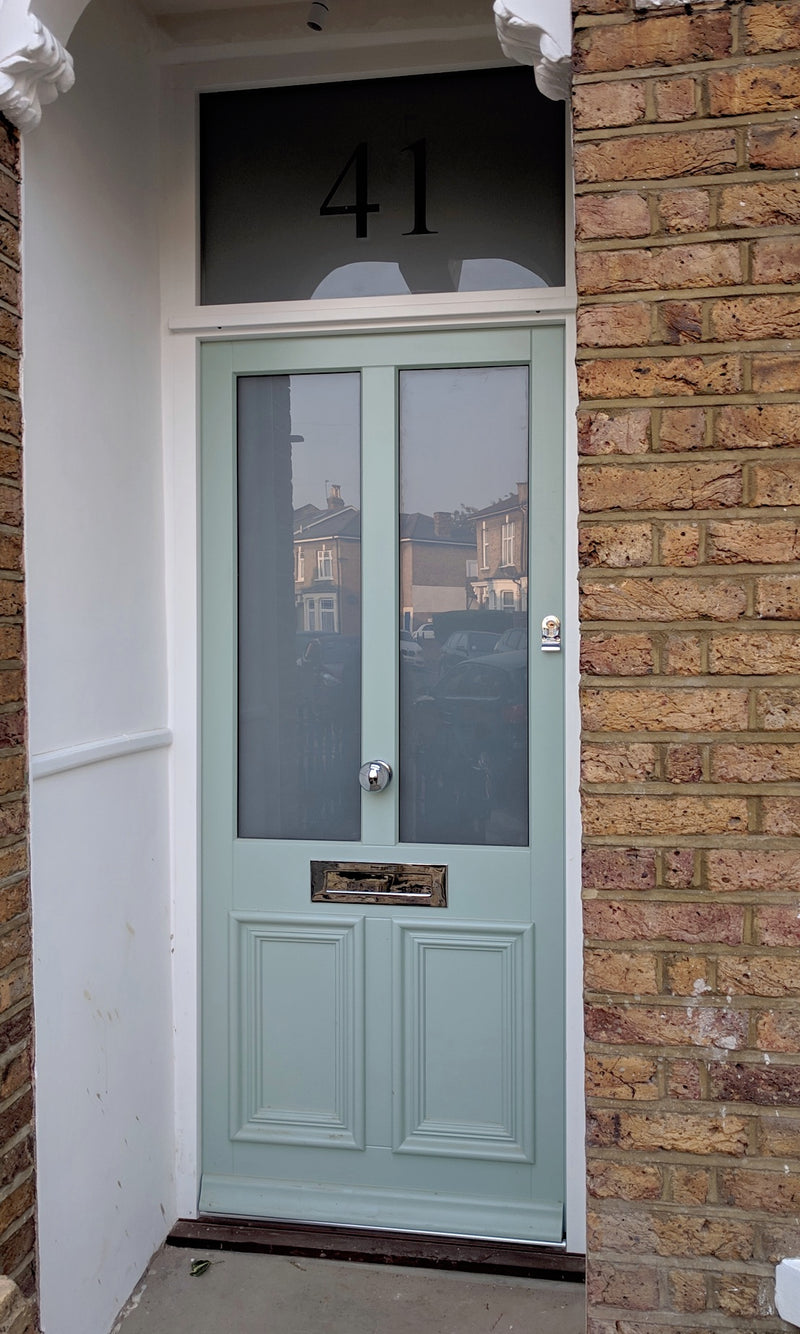 Bespoke Timber External Contemporary Glazed Door & Frame With Sidelight - Supplied & Fitted