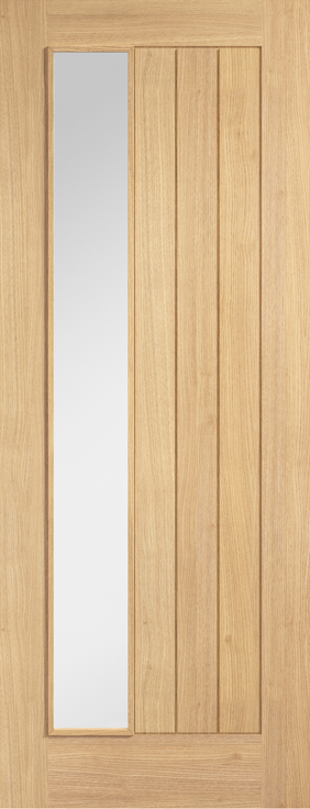 Belize Oak, offset glazed  internal door