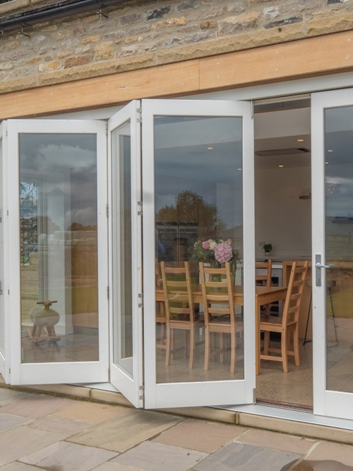 Bespoke timber hardwood bifold patio doors (double glazed) — supply & fit North London, NW London, Middlesex, Herts & Essex
