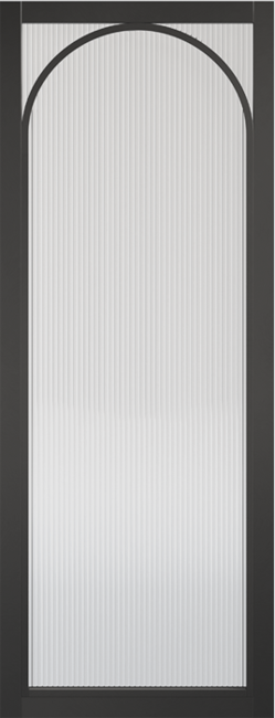 Black Melrose Reeded glass internal door