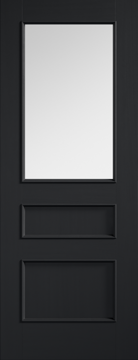 Toledo Black glazed internal door