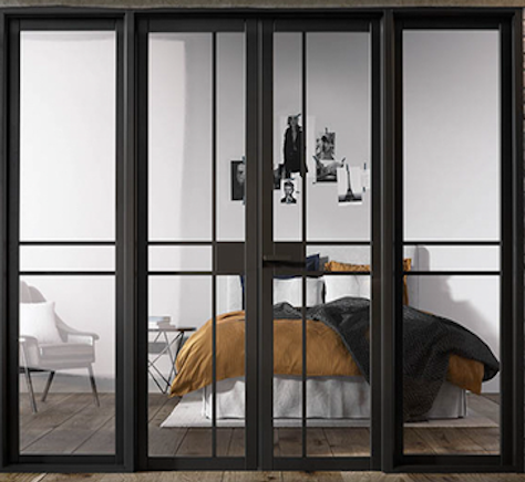 Lincoln Oak W6 Room Divider Unfinished Clear Glass