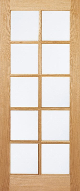 SA 10 Light Internal Oak Door Clear Glass