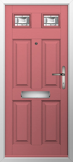 Solidor Tenby 2 Antique Rose Composite Door | Glazed Timber Core