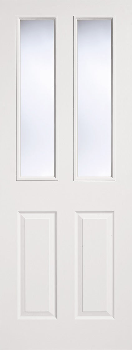 Pattern 10 Shaker White Primed Internal Door, Obscure Glass X