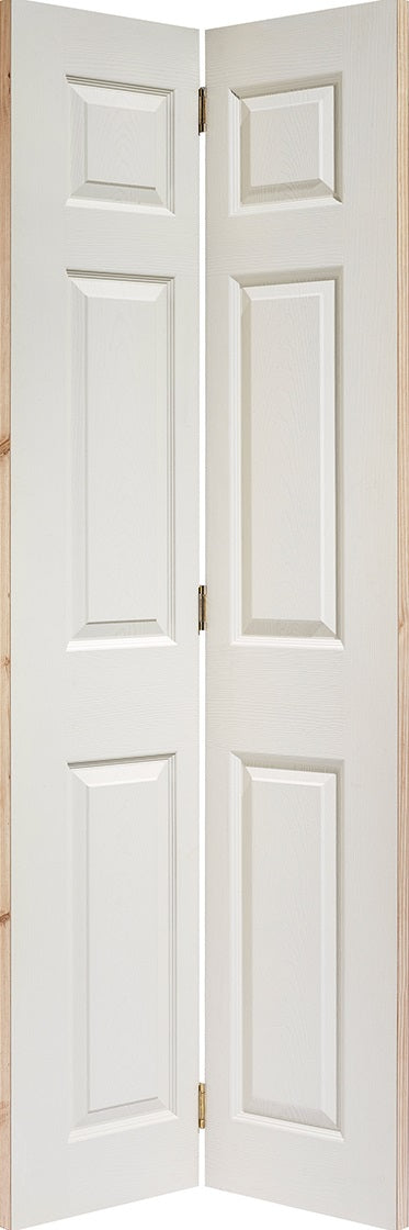 6 Panel Textured White Moulded Internal Door