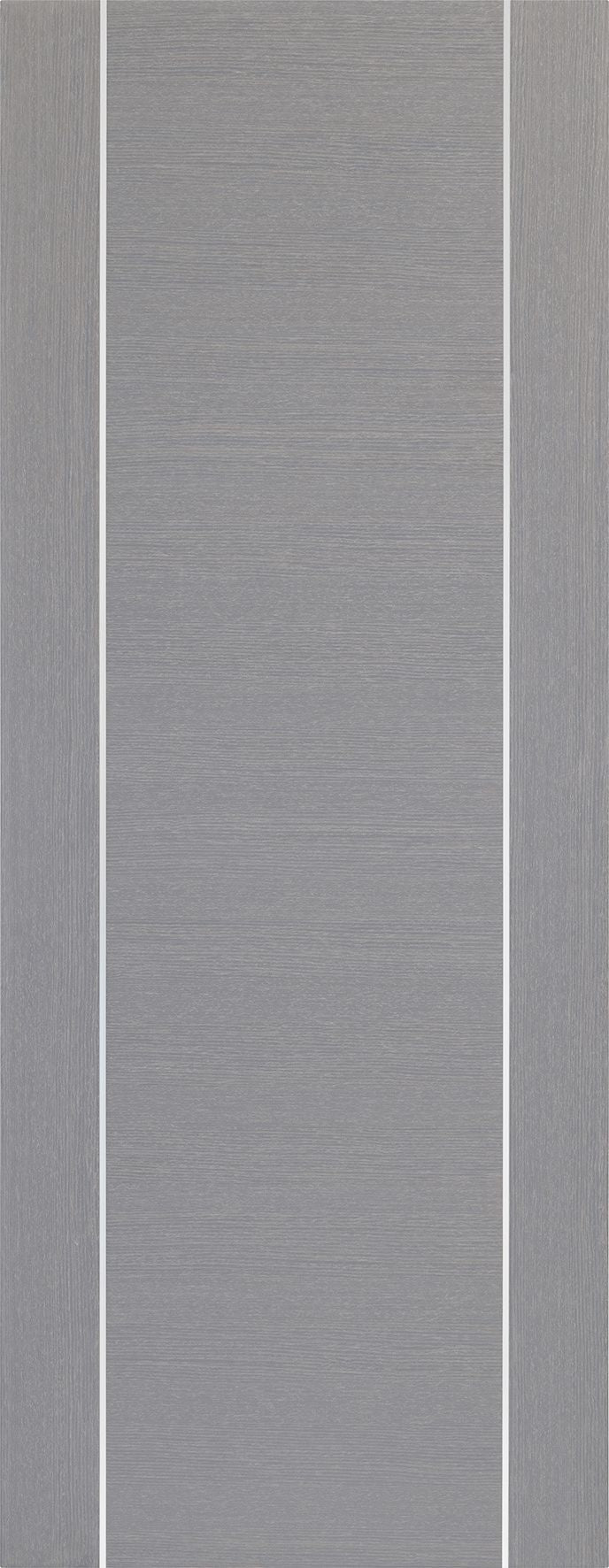 Vancouver Light Grey Prefinished Clear Glass Fire Door