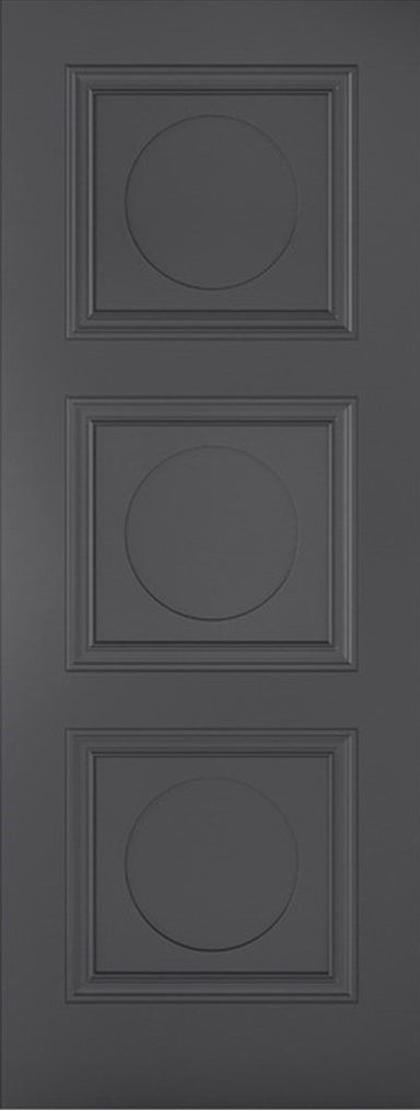 Antwerp 3 Panel Black internal Door