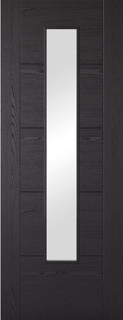 Vancouver Black Ash Laminate Internal Door-Clear Glass