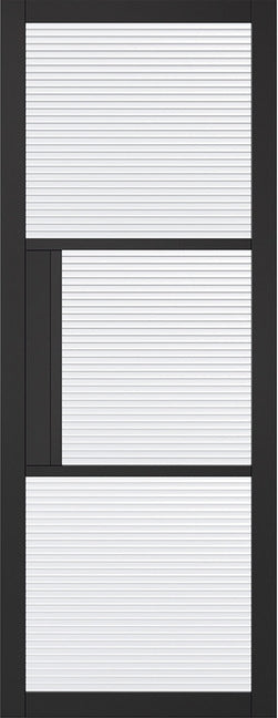 Black Tribeca internal door-Reeded Glass