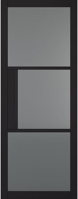 Liberty 4 Light Clear Glass Black Primed Internal Door