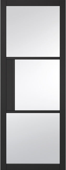 Greenwich Clear Glass Black Primed Internal Door
