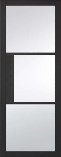 Chelsea Black Internal Door, Tinted Glass