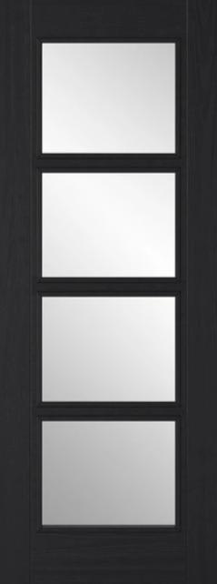 Vancouver Charcoal Black Internal glazed door