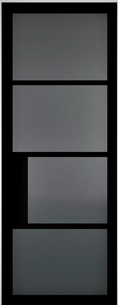 Tribeca black primed Internal door, Clear glass