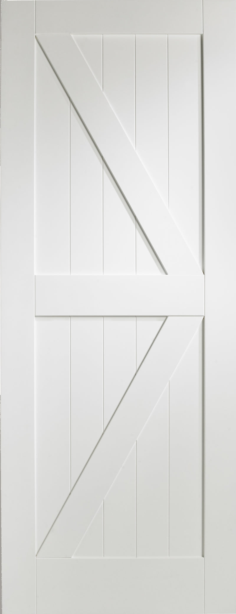 Cottage White Primed  Ledged and Braced Internal Door