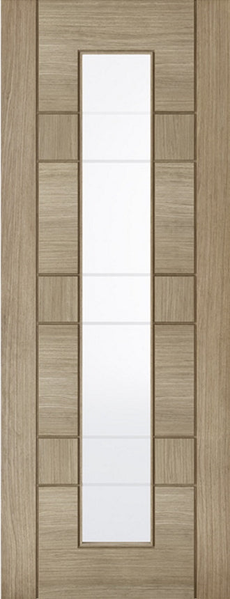 Emondton Light Grey Glazed Internal Door