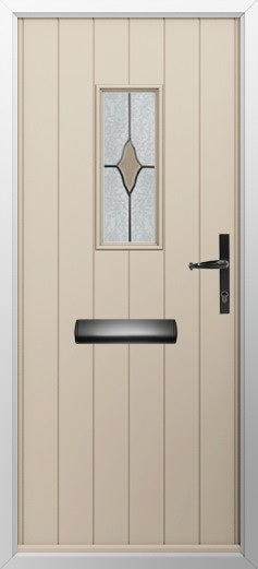 Malton External GRP Door White Leaded Double Glazed