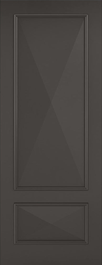 Knightsbridge two panel primed black internal Door