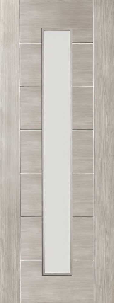 White Grey Laminate Palermo Glazed Internal Door