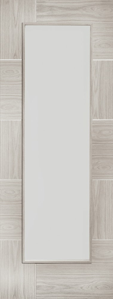 White Grey Ravenna Internal Door Clear Glass