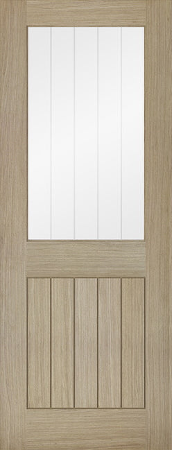 Belize Light Grey Internal Door- Clear Glass with Frosted Lines