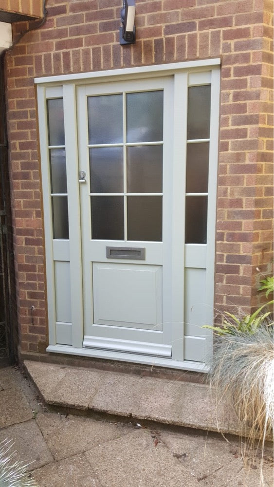 Bespoke Exterior Timber glazed door and Sidelights