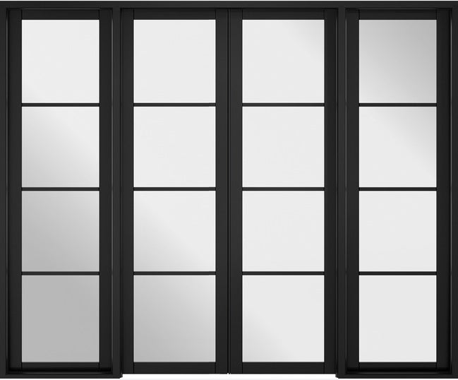 Soho W8 primed black, glazed room divider.