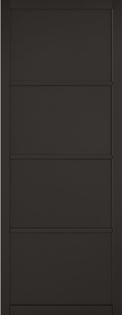 Soho 4 Panel Black Primed internal door. – Doors & Doors