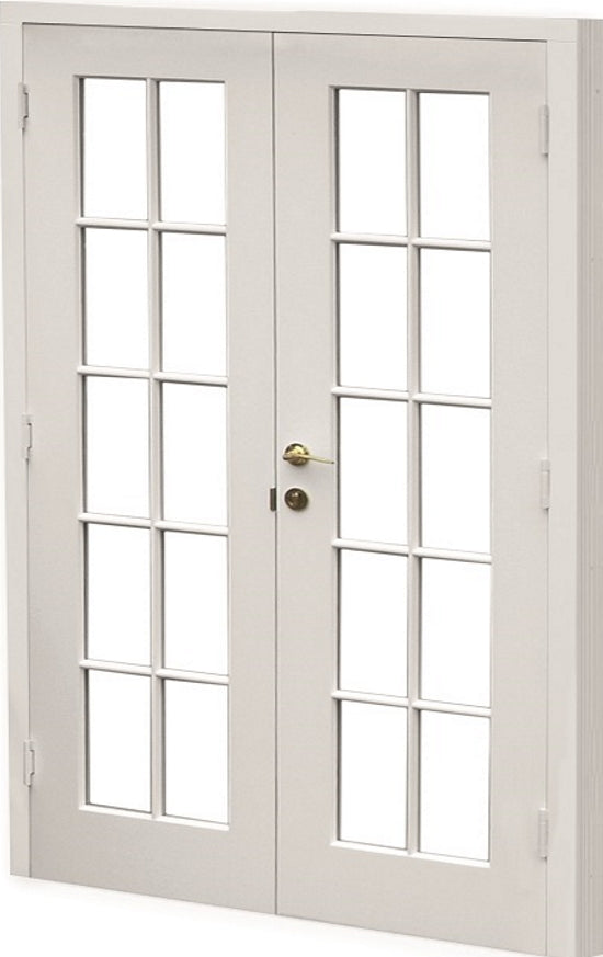 Malton External GRP Door White Leaded Double Glazed