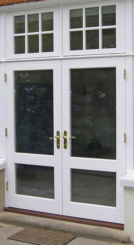 Tricoya Turin White Primed External Door Frosted Glass